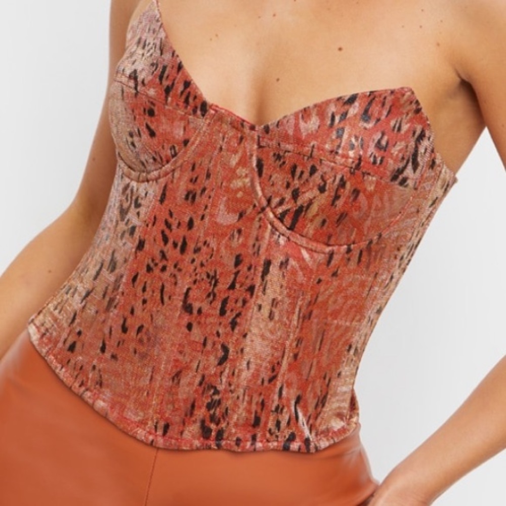 Pretty little thing leopard print corset